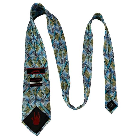 Jerry J. Garcia Northern Lights Necktie Blue Watercolor Artist Proof 2013 Signed - Picture 8 of 11